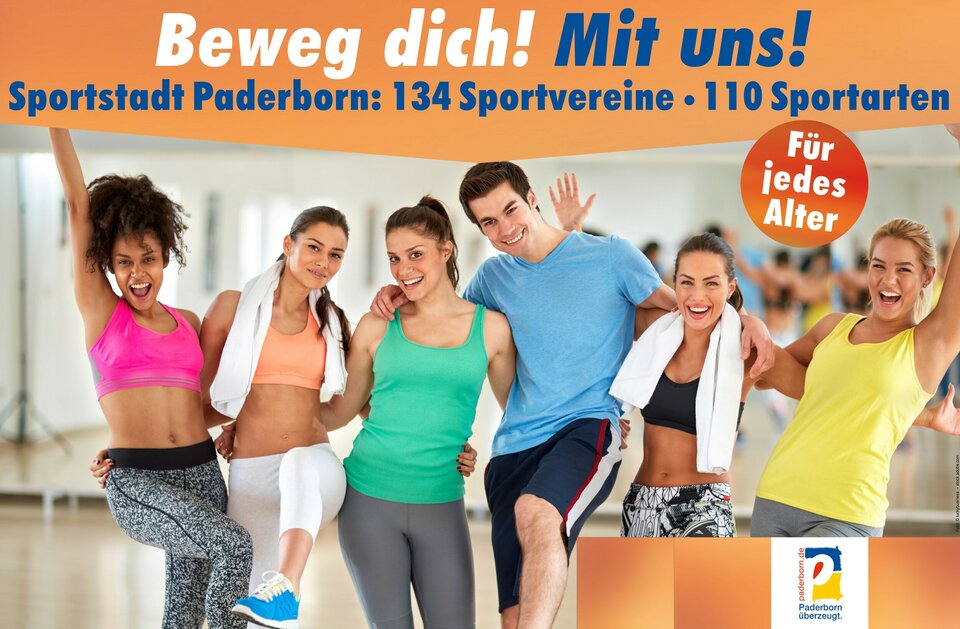 Kampagne \"Beweg dich! Mit uns!\" Sportstadt Paderborn: 134 Sportvereine - 110 Sportarten